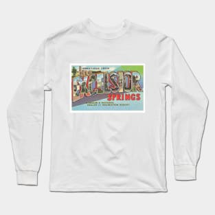 Greetings from Excelsior Springs, Missouri - Vintage Large Letter Postcard Long Sleeve T-Shirt